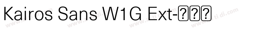 Kairos Sans W1G Ext字体转换